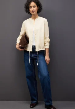 Street One Blusen*Cordbluse mit Tunnelzug soft beige