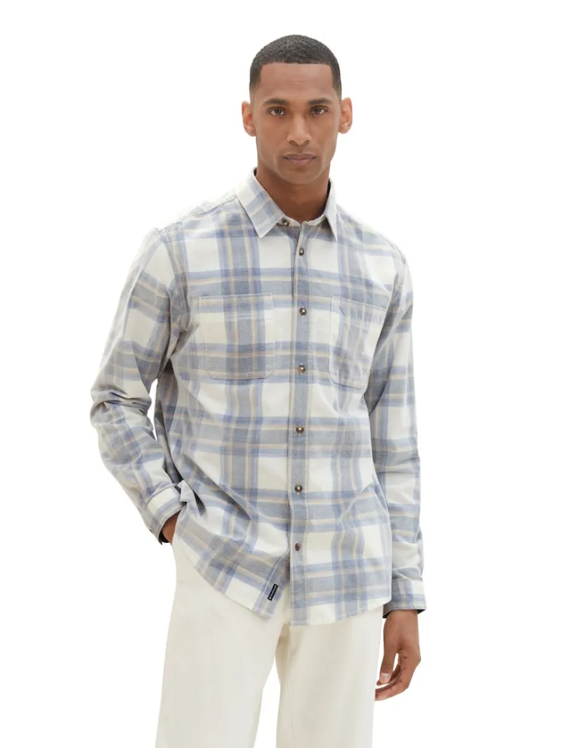 Tom Tailor Hemden|Big Boys*Cordhemd mit Karomuster beige colorful structure check