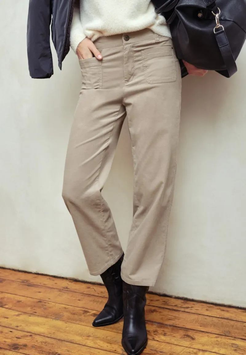 STREET ONE STUDIO Hosen*Cordhose mit Patch Pockets dark morn beige