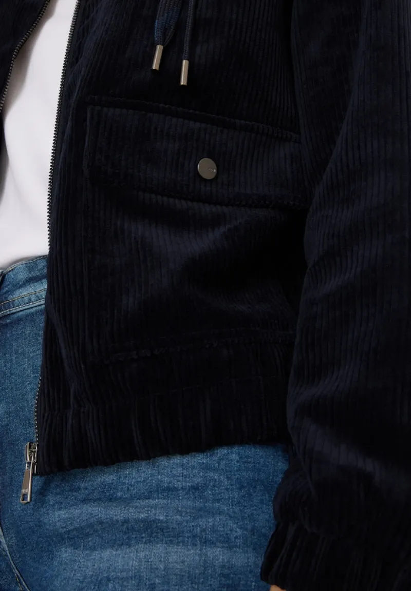 Cecil Jacken*Cordjacke mit Kapuze urban dark blue