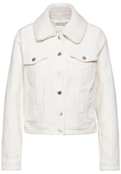 Street One Jacken*Cordjacke mit Teddy Kragen lucid white