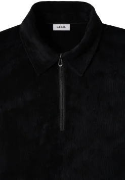 Cecil Kleider*Cordkleid mit Zipper Black