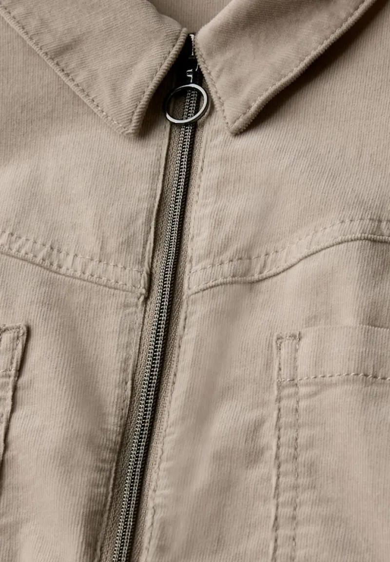 Street One Kleider*Cordkleid mit Zipper morning beige