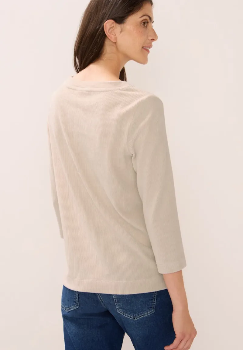 Cecil Shirts*Cordshirt in Unifarbe oat milk beige