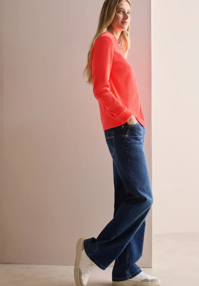 Cecil Shirts*Cord-Shirt juicy orange