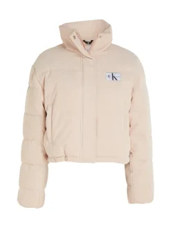 Calvin Klein Jeans Jacken*CORDUROY CROPPED PUFFER putty beige