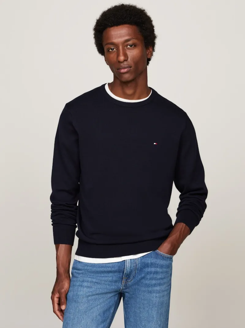 Tommy Hilfiger Pullover & Sweatshirts|Big Boys*CORE ESSENTIAL COTTON CREW NECK desert sky