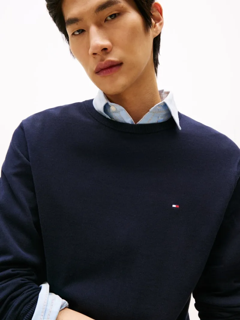 Tommy Hilfiger Pullover & Sweatshirts|Big Boys*CORE ESSENTIAL COTTON CREW NECK desert sky