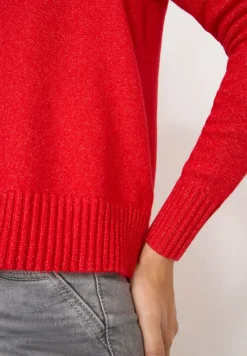 Cecil Pullover & Sweatshirts*Cosy Cardigan mit Zipper fiery red melange