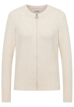 Cecil Pullover & Sweatshirts*Cosy Cardigan mit Zipper oat milk beige melange