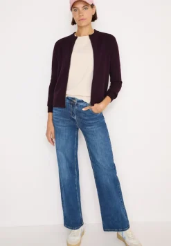 Cecil Pullover & Sweatshirts*Cosy Cardigan mit Zipper eggplant red melange