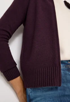 Cecil Pullover & Sweatshirts*Cosy Cardigan mit Zipper eggplant red melange