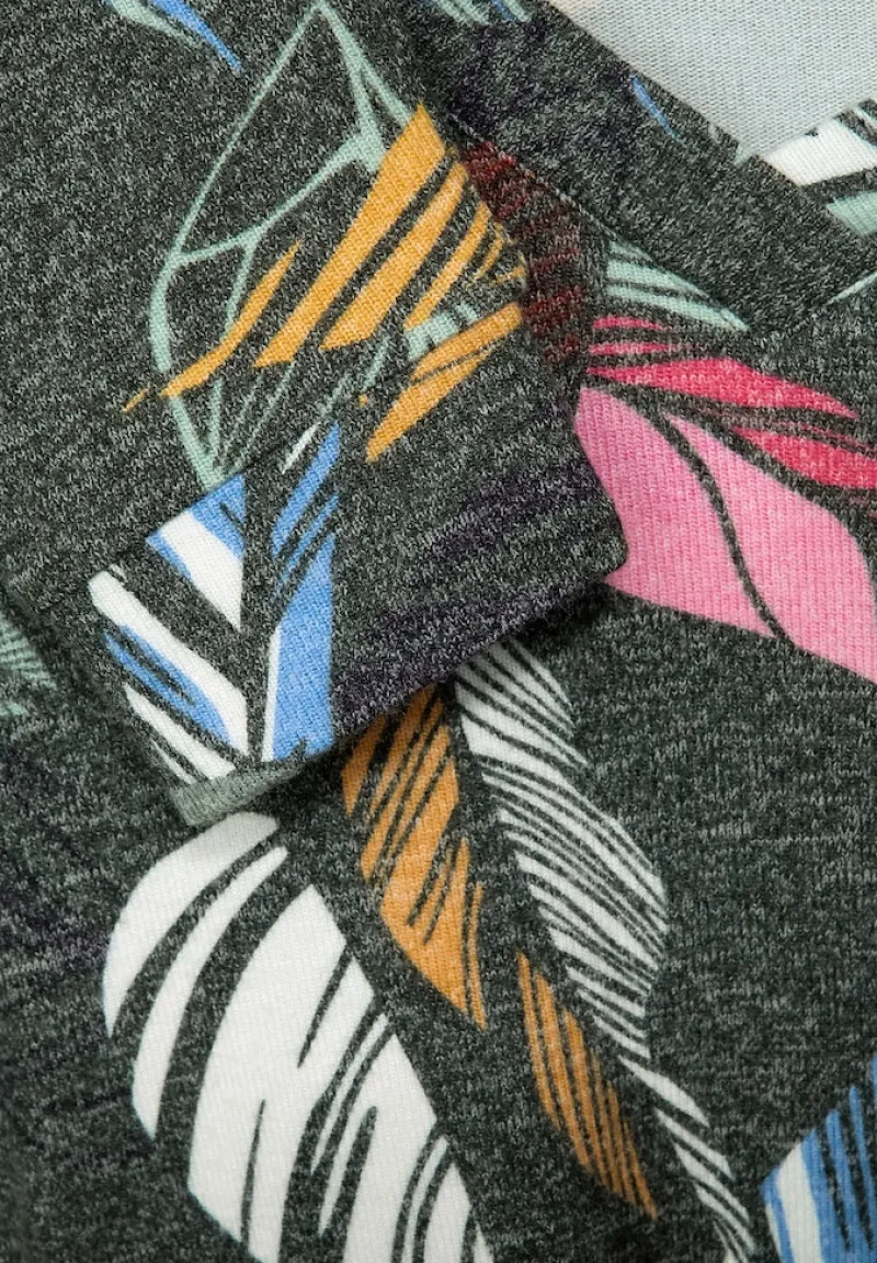 Cecil Pullover & Sweatshirts*Cosy feel Shirt mit Print pine green melange