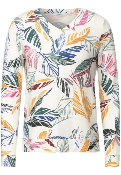 Cecil Pullover & Sweatshirts*Cosy feel Shirt mit Print vanilla white