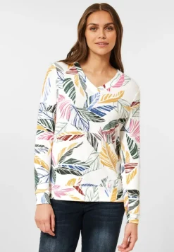Cecil Pullover & Sweatshirts*Cosy feel Shirt mit Print vanilla white