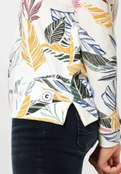 Cecil Pullover & Sweatshirts*Cosy feel Shirt mit Print vanilla white