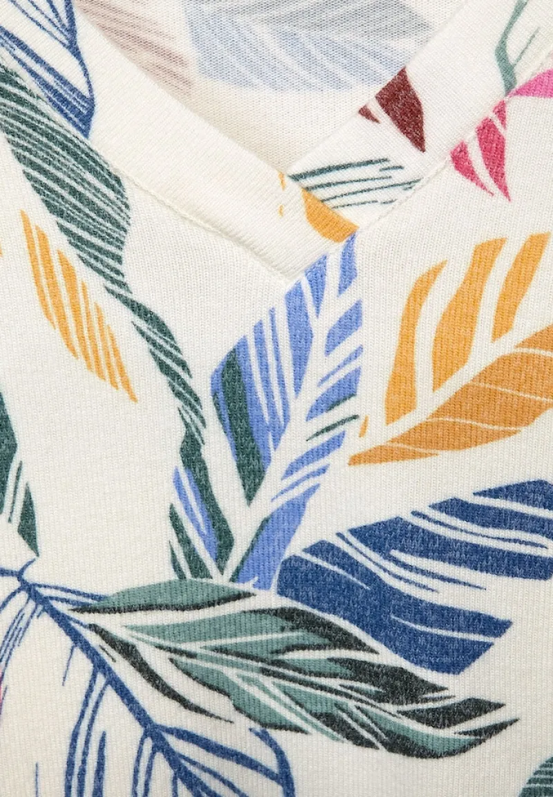 Cecil Pullover & Sweatshirts*Cosy feel Shirt mit Print vanilla white