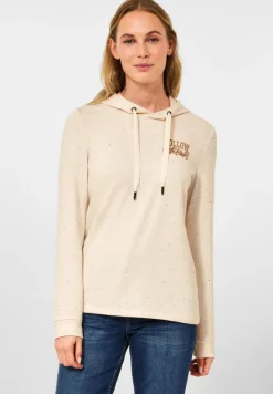 Cecil Pullover & Sweatshirts*Cosy Kapuzenshirt alabaster beige melange