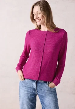 Cecil Shirts*Cosy Langarmshirt jewel pink melange