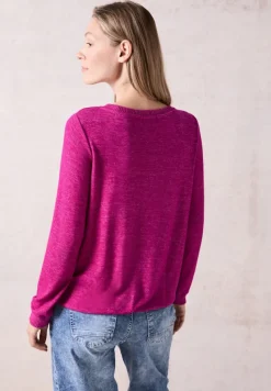 Cecil Shirts*Cosy Langarmshirt jewel pink melange