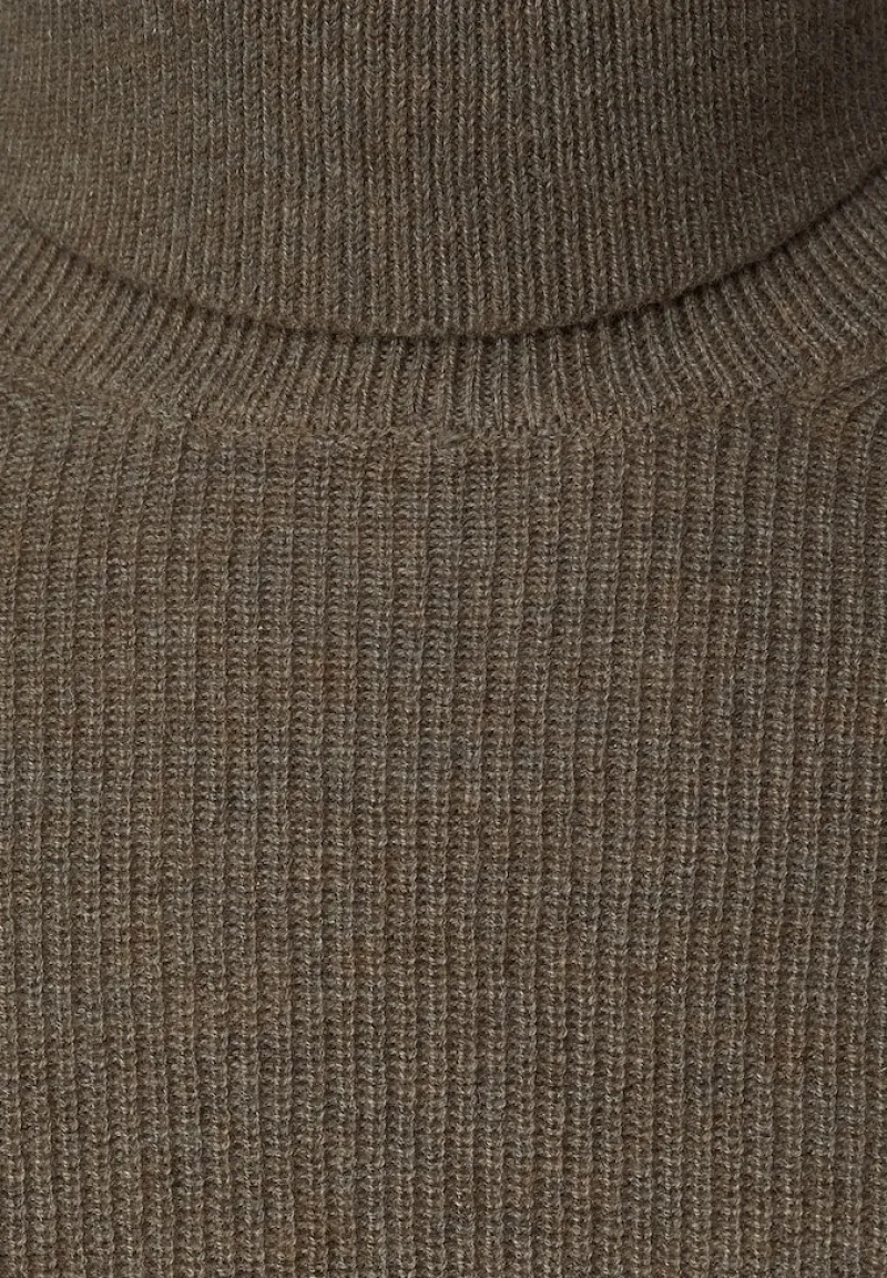 Street One Men Pullover & Sweatshirts|Big Boys*Cosy Rollkragenpullover dune brown melange