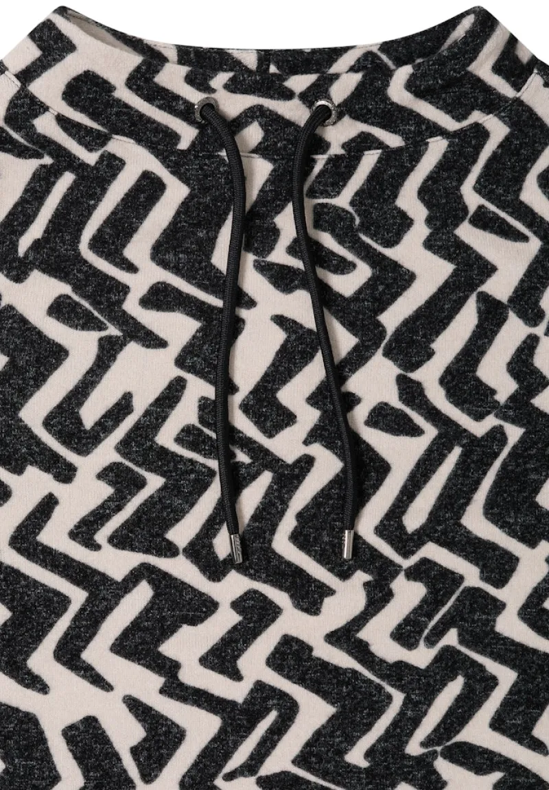 Cecil Shirts*Cosy Shirt mit Grafikmuster light greige melange