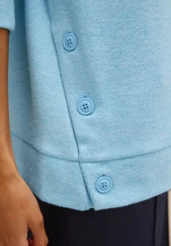 Street One Shirts*Cosy Shirt mit Knopfdetail light aquamarine blue mel.