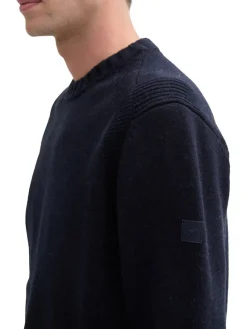Tom Tailor Pullover & Sweatshirts|Big Boys*Cosy Strickpullover mit Logo-Badge knitted navy melange