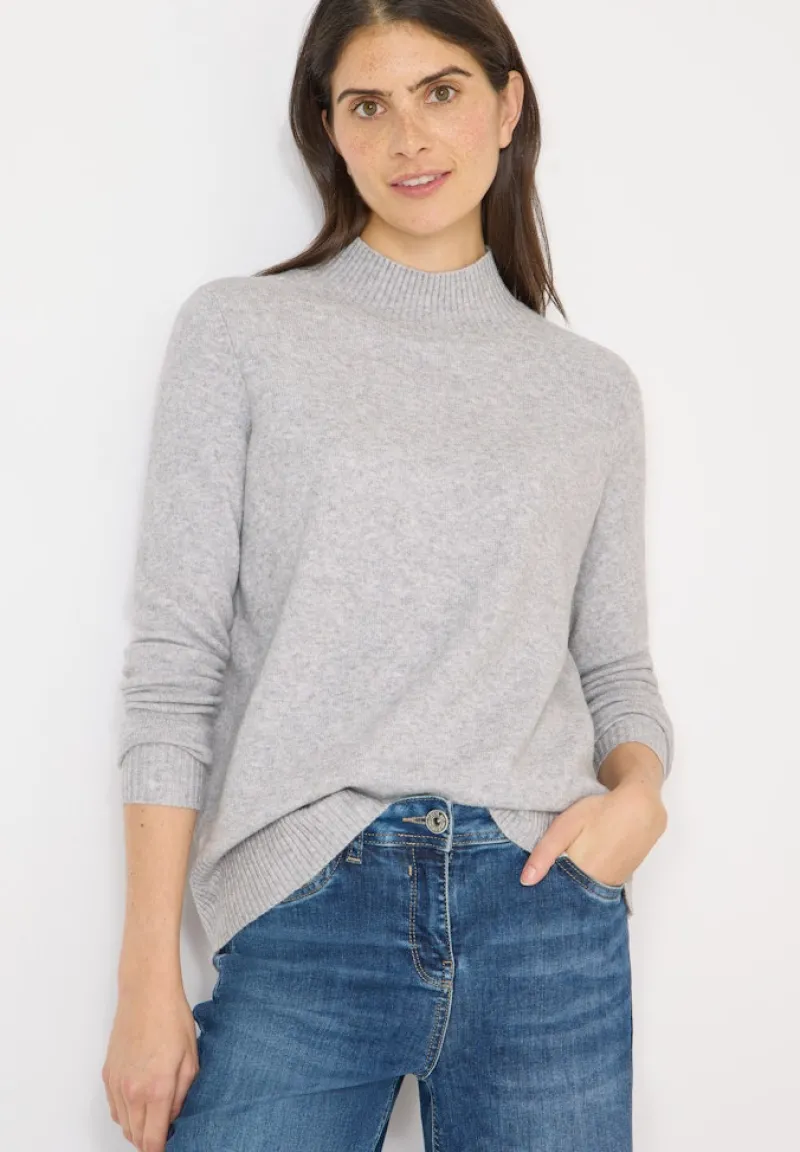Cecil Pullover & Sweatshirts*Cosy Turtleneck Pullover luna grey melange