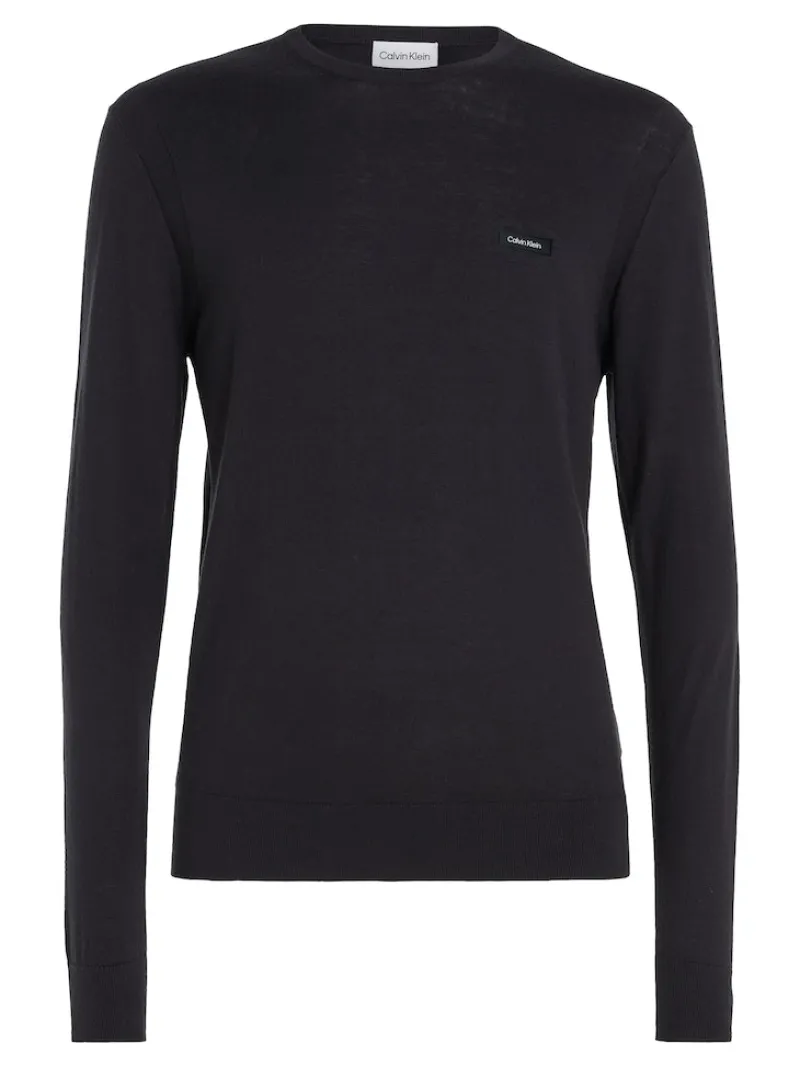 Calvin Klein Pullover & Sweatshirts|Big Boys*COTTON SILK BLEND CN SWEATER ck black