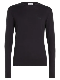 Calvin Klein Pullover & Sweatshirts|Big Boys*COTTON SILK BLEND CN SWEATER ck black