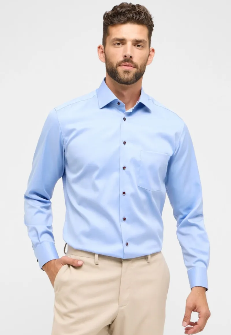 ETERNA Hemden|Big Boys*Cover Shirt Twill Langarm mittelblau