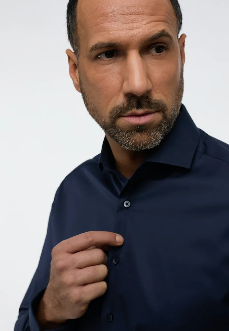 ETERNA Hemden|Big Boys*Cover Shirt Twill Langarm navy