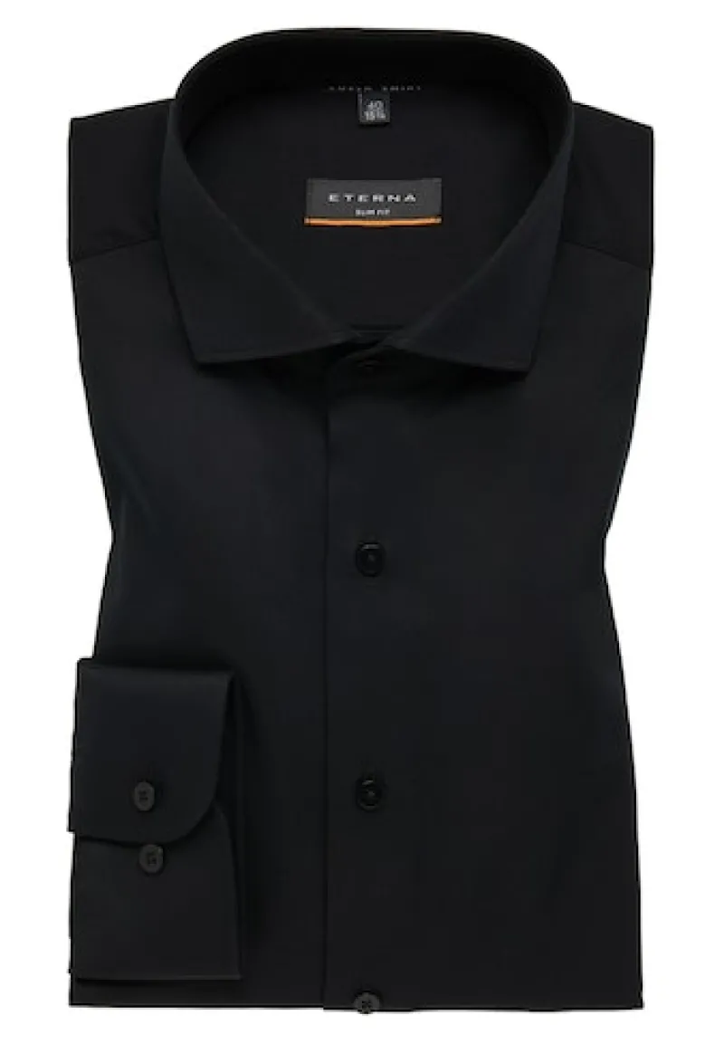 ETERNA Hemden|Big Boys*Cover Shirt Twill Langarm Schwarz