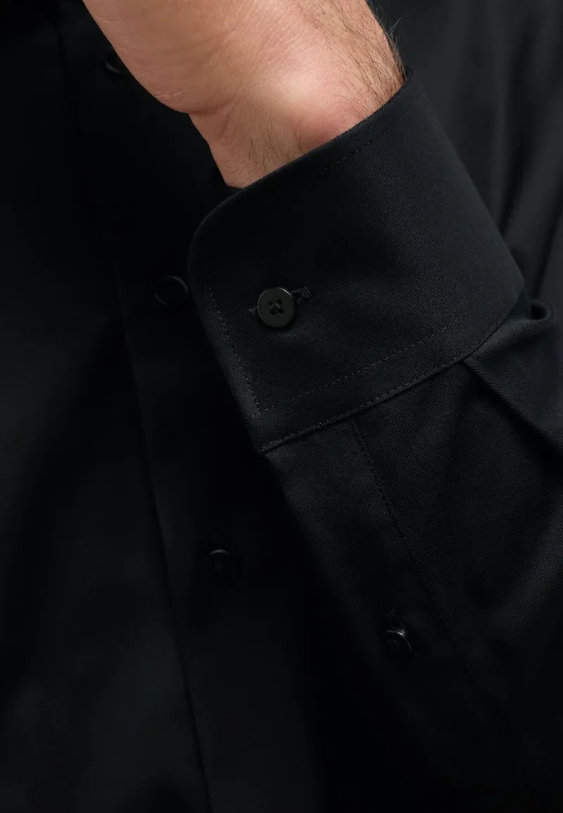 ETERNA Hemden|Big Boys*Cover Shirt Twill Langarm Schwarz