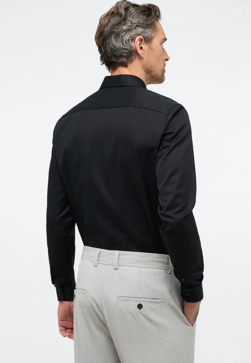 ETERNA Hemden|Big Boys*Cover Shirt Twill Langarm Schwarz