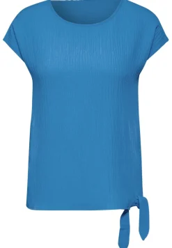 Cecil Blusen*Crepe Knoten Bluse Azure Blue