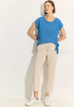 Cecil Blusen*Crepe Knoten Bluse Azure Blue