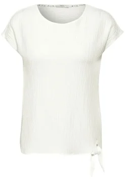 Cecil Blusen*Crepe Knoten Bluse vanilla white