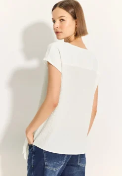 Cecil Blusen*Crepe Knoten Bluse vanilla white