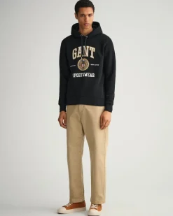 Gant Pullover & Sweatshirts*Crest Shield Sweat Hoodie Black