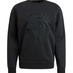 PME Legend Pullover & Sweatshirts|Big Boys*Crewneck pique double face sweat Black