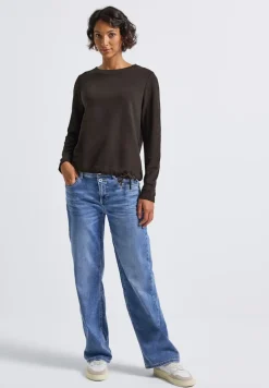 Street One Pullover & Sweatshirts*Crewneck Sweatshirt deep roast brown