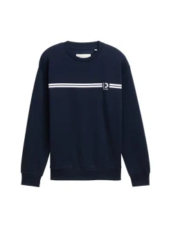 Tom Tailor Denim Pullover & Sweatshirts*Crewneck Sweatshirt mit Print sky captain blue