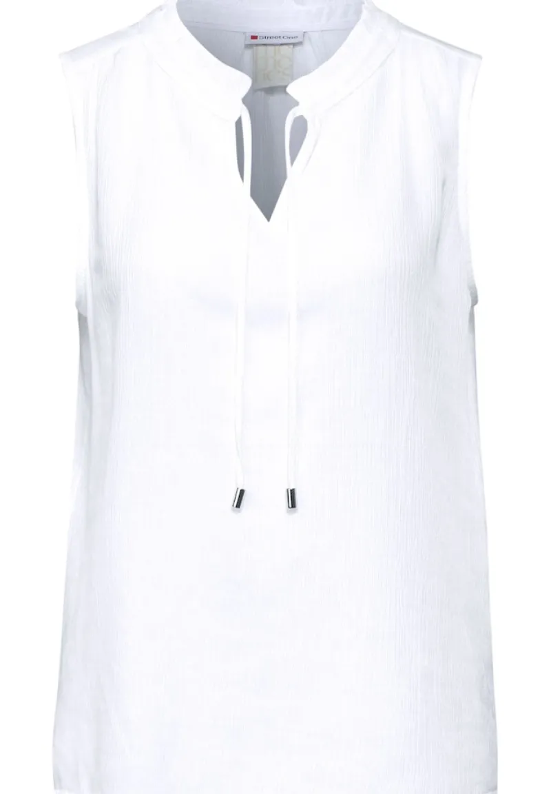 Street One Shirts*Crinkle Blusentop white