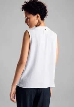 Street One Shirts*Crinkle Blusentop white