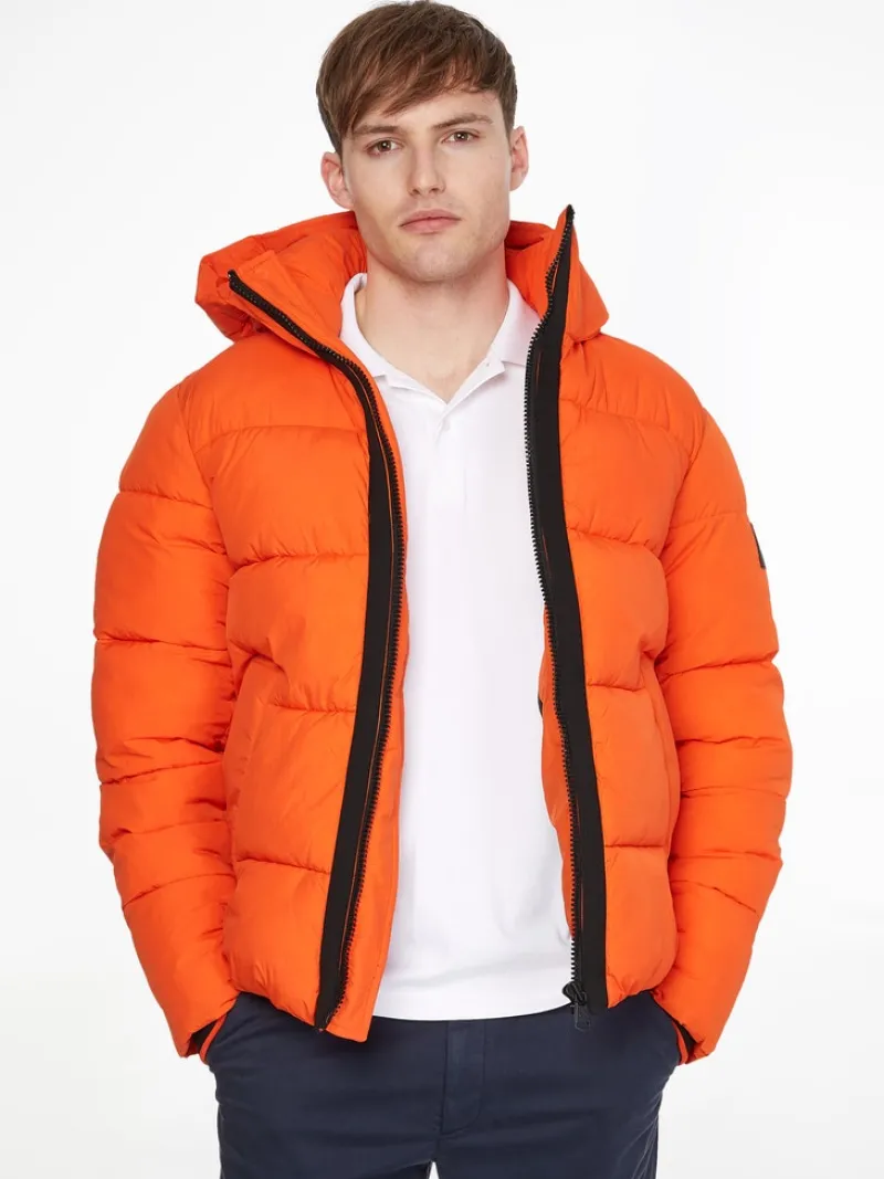 Calvin Klein Jacken*CRINKLE NYLON QUILT JACKET coral orange