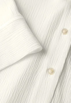 Street One Blusen*Crinkle-Hemdbluse off white