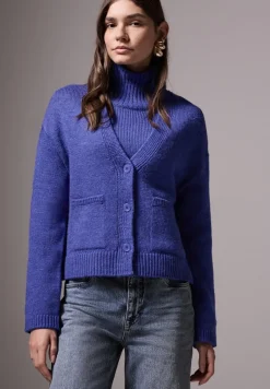 STREET ONE STUDIO Pullover & Sweatshirts*Cropped Cardigan force blue mel.