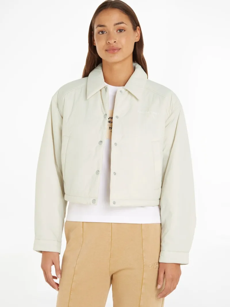 Calvin Klein Jeans Jacken*CROPPED COACH JACKET eggshell